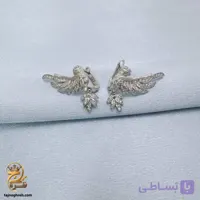 گوشواره نقره زنانه طرح بال فرشته مدل ESW E128