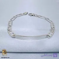 دستبند پلاک دار نقره مردانه مدل BSM B131