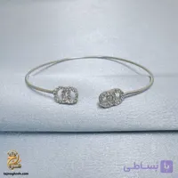 بنگل نقره زنانه طرح شنل مدل DSW D108