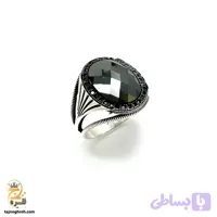 انگشتر نقره مردانه اونیکس نگین مشکی مدل RSM K159