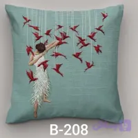 کوسن 3بعدی دختر و پرنده کد B-208