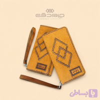 کیف پاکتی دوخت لوزی چرم طبیعی دقت _ 36038