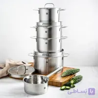 سرویس قابلمه استیل زولینگ مدل ZWILLING TRUEFLOW 9 پارچه | سرویس قابلمه حرفه‌ای استیل آلمانی – اسمگ جان