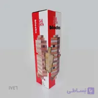 بازی فکری جنگا چوبی ۵۴ قطعه مدل شماره‌دار (همراه با تاس) وارداتی