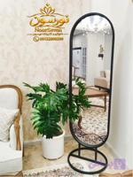 آینه کپسولی پایه‌دار قاب فلزی