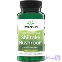 کپسول قارچ شیتاکه فول اسپکتروم 500 میلی‌گرم سوانسون بسته 60 تایی (Swanson Full Spectrum Shiitake Mushroom 500 mg 60 Capsules)