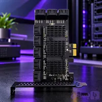 کارت توسعه ⁦⁦PCIe⁩⁩ به ⁦⁦SATA⁩⁩ با ۱0 پورت
