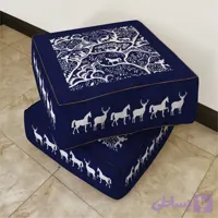 نشیمن مکعب، مخمل، بالشتک داخلی الیاف ویسکوز، کد: CU50-24، ( قیمت برای 1 عدد )