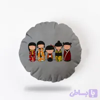 کوسن گرد، مخمل، همراه با بالشتک، کد: K70-46