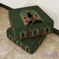 نشیمن مکعب، مخمل، بالشتک داخلی الیاف ویسکوز، کد: CU50-28، ( قیمت برای 1 عدد )