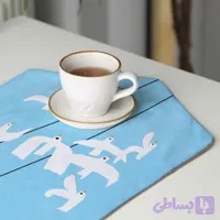 رومیزی عسلی، 6 گوشه، مخمل ضخیم، کد TA40-08