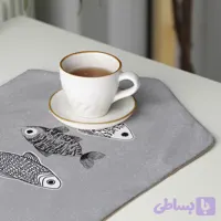 رومیزی عسلی، 6 گوشه، مخمل ضخیم، کد TA40-03