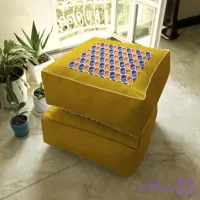 نشیمن مکعب، مخمل، بالشتک داخلی الیاف ویسکوز، کد: CU50-55، ( قیمت برای 1 عدد )