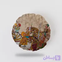 کوسن گرد، همراه با بالشتک، مخمل ضخیم، کد: C70-07