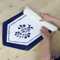 رانر مخمل، لب مثلثی، آسترکشی و قیطان دوزی، کد: R170-12