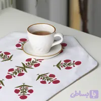 رومیزی عسلی، 6 گوشه، مخمل ضخیم، کد TA40-89
