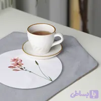 رومیزی عسلی، 6 گوشه، مخمل ضخیم، کد TA40-18/1