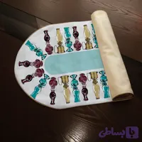 رانر مخمل، لب گرد، آسترکشی و قیطان دوزی، کد: RC170-69