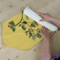 رانر مخمل، لب مثلثی، آسترکشی و قیطان دوزی، کد: R170-13