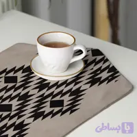 رومیزی عسلی، 6 گوشه، مخمل ضخیم، کد TA40-82