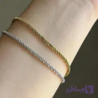 دستبند خاویاری استیل رنگ ثابت طلایی شیک 100 سال استفاده کن