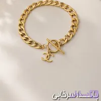 دستبند کارتیر با قفل تی استیل رنگ ثابت تضمینی رنگ طلایی
