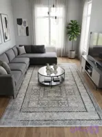 فرش مدرن کد ۹۳۱۲ طوسی خشتی
