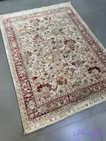 فرش سلطان آباد ریشه دستباف زمینه کرم