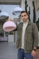 لوستر پینترستی دفرمه راگبل طرح اگ جنس پاپیه ماشه