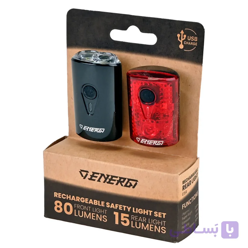 ست چراغ جلو و عقب دوچرخه انرژی مدل ENERGI CG-211 WR