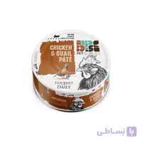 کنسرو غذای بچه گربه دی پی اس پته با طعم مرغ و بلدرچین وزن 200 گرم