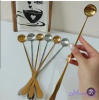 ملاقه پارچ استیل طلایی رنگ