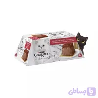دسر کاسه ای گربه گورمت موس طعم‌ گوشت (۲عددی)