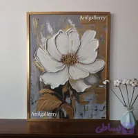 تابلو گل برجسته مزین به ورق طلا