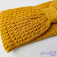 هدبند خردلی پاپیونی زنجیری