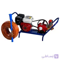 سمپاش زنبه ای با موتور بنزینی مدل 170 طرح هوندا و قدرت 7 اسب بخار همراه با پمپ 45 بار و شیلنگ 5 لایه درجه یک و لانس
