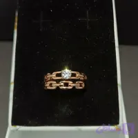 انگشتر زنانه ژوپینگ Xuping دوتایی مدل نگین دار