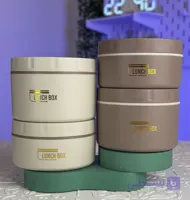 ظرف غذا دوتایی همراه کیف