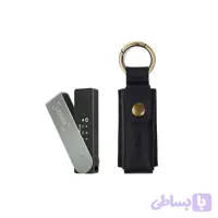 کیف محافظ لجر چرم طبیعی Ledger Nano X مدل بیتس / مشکی - چرم دنپارد