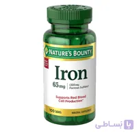 قرص آهن نیچرز بونتی 65 میلی گرم 100 تایی Iron nature’s bounty
