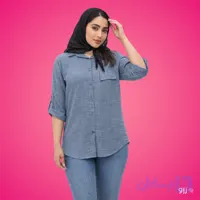 شومیز زنانه تک جیب تزئینی