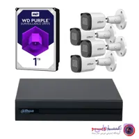 پکیج اقتصادی 1 دوربین مداربسته 4 کانال داهوا 2 مگاپیکسل Full HD مناسب برای منزل، فروشگاه و دفتر کار