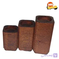 جاشمعی چوبی مدرن ست سه تایی چوب راش
