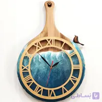 ساعت دیواری چوب و رزین طرح دریا مدرن و اسپرت