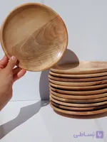 پیش دستی چوبی دستساز | ست 6 تایی چوب گردو طبیعی | پوشش روغن گیاهی مخصوص ظروف چوبی