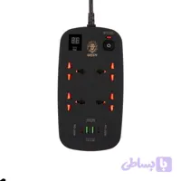 چندراهی برق گرین مدل GNPS2PDBK ظرفیت ۳۵۰۰ وات با ۴ سوکت و کابل ۳ متر