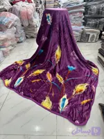 پتوی مسافرتی ژله ای یک نفره گلدار لبه دار