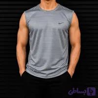 وست ورزشی پارچه سوزنی – طوسی