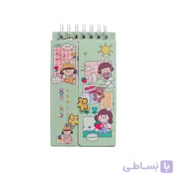 دفترچه لغت طرح دختر سبز
