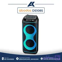اسپیکر پارتی باکس آبادوس DS108S | توان 80 وات، دو ساب‌ووفر 10 اینچی و 2 میکروفون بی‌سیم